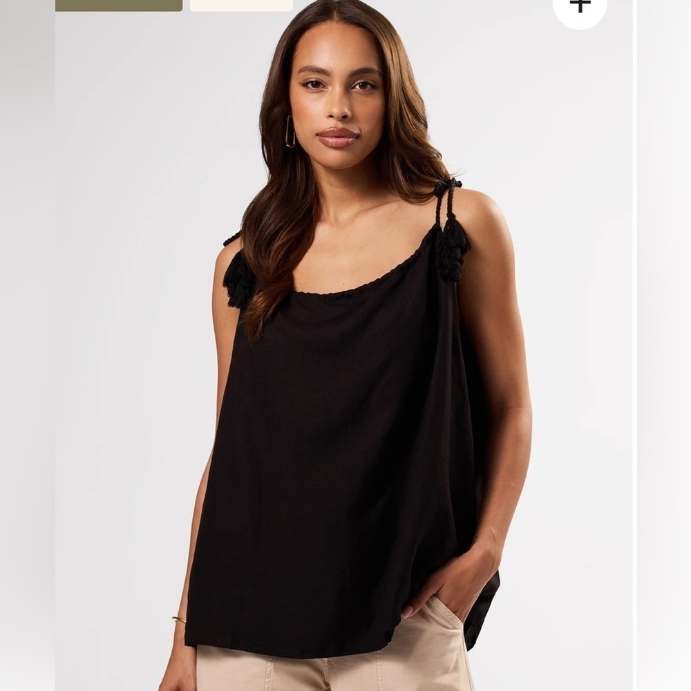 Amour Vert Black Cor Cor Sierra Tank, Medium, NWT